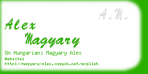 alex magyary business card